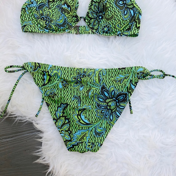 VICTORIA'S SECRET FLORAL PAISLEY SWIMSUIT BIKINI - Picture 5 of 7